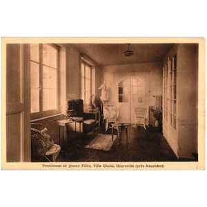 Pensionnat De Jeunes Filles. Villa Choisi, Neuveville (Près Neuchâtel) Postcard